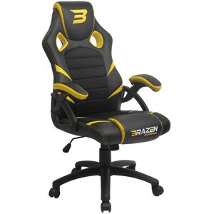 Symple Stuff BraZen Puma PC Gaming Chair Yellow 124cm H X 64cm W X 60cm D Symple Stuff BraZen Puma PC Gaming Chair Yellow 124cm H X 64cm W X 60cm D