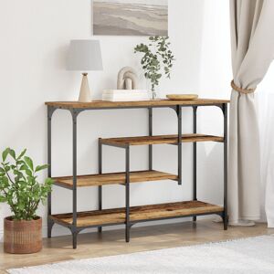 Borough Wharf Console Table Metal Medium Old Wood 75cm H X 100cm W X 35cm D Borough Wharf Console Table Metal Medium Old Wood 75cm H X 100cm W X 35cm D