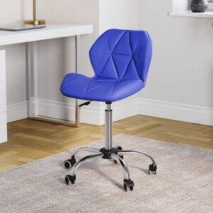 Latitude Run Muskoka Swivel Desk Chair Faux Leather With Adjustable Height, UKFR Certified Blue 37.8cm H X 47.5cm W X 49cm D Latitude Run Muskoka Swivel Desk Chair Faux Leather With Adjustable Height, UKFR Certified Blue 37.8cm H X 47.5cm W X 49cm D