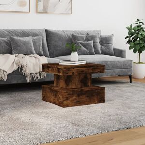 Metro Lane Coffee Table With LED Lights Concrete 50X50x40 Cm Smoked Oak 40cm H X 50cm W X 50cm D Metro Lane Coffee Table With LED Lights Concrete 50X50x40 Cm Smoked Oak 40cm H X 50cm W X 50cm D