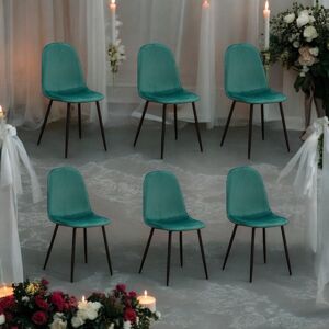 Fairmont Park Set of 6 Fabela Upholstered Dining Chairs Green 87.5cm H X 44cm W X 40cm D Fairmont Park Set of 6 Fabela Upholstered Dining Chairs Green 87.5cm H X 44cm W X 40cm D