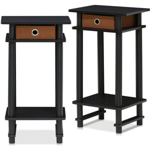 17 Stories Chrisley Side Table with Fabric Bin Drawer Espresso 17 Stories Chrisley Side Table with Fabric Bin Drawer Espresso
