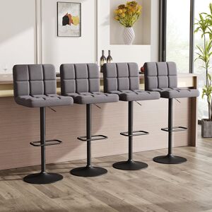 17 Stories Myda Height Adjustable Swivel Bar Stool Grey 42.5cm W X 50cm D 17 Stories Myda Height Adjustable Swivel Bar Stool Grey 42.5cm W X 50cm D