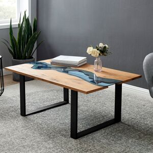 Borough Wharf Romeo Sled Coffee Table Oak 40cm H X 100cm W X 60cm D Borough Wharf Romeo Sled Coffee Table Oak 40cm H X 100cm W X 60cm D