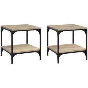 Borough Wharf Side Tables 2 Pcs Sonoma Oak 40X40x40 Cm Engineered Wood Sonoma Oak 40cm H X 40cm W X 40cm D Borough Wharf Side Tables 2 Pcs Sonoma Oak 40X40x40 Cm Engineered Wood Sonoma Oak 40cm H X 40cm W X 40cm D
