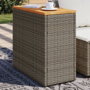 17 Stories Nirvi 58cm L Outdoor Side Table Grey/Brown 55cm H X 27.5cm W X 58cm L 17 Stories Nirvi 58cm L Outdoor Side Table Grey/Brown 55cm H X 27.5cm W X 58cm L