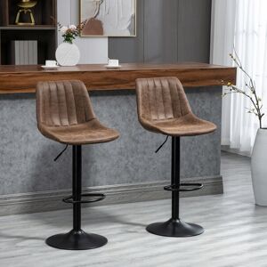 Ebern Designs Kait Height Adjustable Bar Stool Brown 43cm W X 46.5cm D Ebern Designs Kait Height Adjustable Bar Stool Brown 43cm W X 46.5cm D