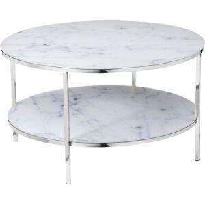 Wade Logan Aindrea Coffee Table Chrome 45cm H X 80cm W X 80cm D Wade Logan Aindrea Coffee Table Chrome 45cm H X 80cm W X 80cm D