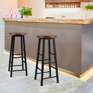 Rio Haydenville Bar Stool Black/Dark Beech 71cm H X 30cm W X 30cm D Rio Haydenville Bar Stool Black/Dark Beech 71cm H X 30cm W X 30cm D