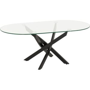Metro Elsie oval Coffee Table Clear 46cm H X 110cm W X 60cm D Metro Elsie oval Coffee Table Clear 46cm H X 110cm W X 60cm D