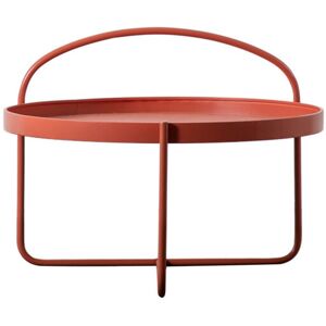 Gallery Direct Cross Legs Coffee Table Red 50cm H X 65cm W X 65cm D Gallery Direct Cross Legs Coffee Table Red 50cm H X 65cm W X 65cm D