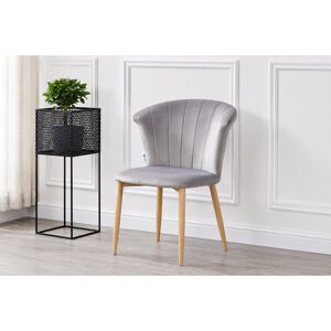Brayden Studio Siyana Modern Velvet Dining Chair - Ergonomic Curved Back with Solid Wooden Legs - Side Chair for Dining Room Living Room Restaurants - Single Grey 77.5cm H X 58cm W X 64.5cm D Brayden Studio Siyana Modern Velvet Dining Chair - Ergonomic Curved Back with Solid Wooden Legs - Side Chair for Dining Room Living Room Restaurants - Single Grey 77.5cm H X 58cm W X 64.5cm D