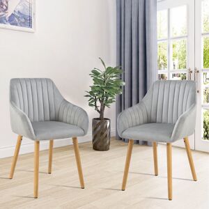 Canora Grey 49.5cm H Solid Wood Fabric Upholstered Dining Chair Light Grey Velvet 84cm H X 57.5cm W X 53cm D Canora Grey 49.5cm H Solid Wood Fabric Upholstered Dining Chair Light Grey Velvet 84cm H X 57.5cm W X 53cm D