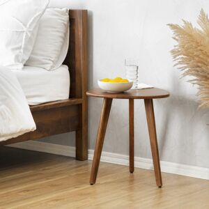 Wade Logan Alea Solid Wood Side Table Walnut 45.75cm H X 40.75cm W X 40.75cm D Wade Logan Alea Solid Wood Side Table Walnut 45.75cm H X 40.75cm W X 40.75cm D