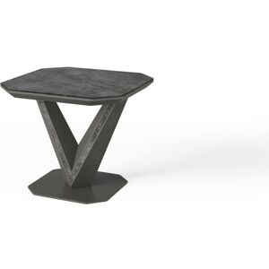 Ebern Designs Dusek Ceramic Side Table Grey 60cm H X 60cm W X 50cm D Ebern Designs Dusek Ceramic Side Table Grey 60cm H X 60cm W X 50cm D