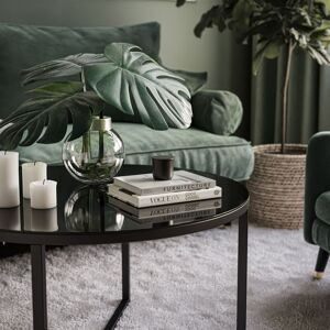 Fairmont Park Swinyer Cross Legs Coffee Table Black/Black 44cm H X 70cm W Fairmont Park Swinyer Cross Legs Coffee Table Black/Black 44cm H X 70cm W