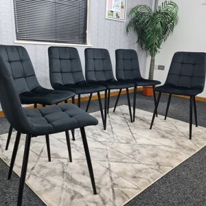 Canora Grey Velvet Upholstered Kitchen Dining Chair With Strong Black Metal Legs Living Room Bedroom Chair Black 87cm H X 44cm W X 59cm D Canora Grey Velvet Upholstered Kitchen Dining Chair With Strong Black Metal Legs Living Room Bedroom Chair Black 87cm H X 44cm W X 59cm D