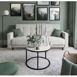 Canora Grey Darianna Frame Coffee Table Black/White 42cm H x 60cm L x 60cm W Canora Grey Darianna Frame Coffee Table Black/White 42cm H x 60cm L x 60cm W