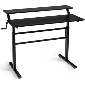 Wade Logan Mirari Adjustable Height Standing Desk Black/Black 120cm W X 60cm D Wade Logan Mirari Adjustable Height Standing Desk Black/Black 120cm W X 60cm D