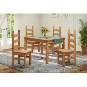 Brambly Cottage Bridewell 4 - Person Pine Solid Wood Dining Set Antique Wax 76 x 91 x 122 cm Brambly Cottage Bridewell 4 - Person Pine Solid Wood Dining Set Antique Wax 76 x 91 x 122 cm
