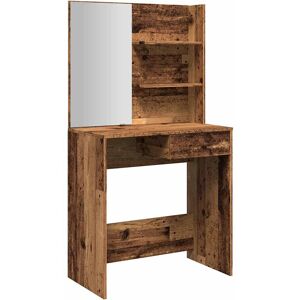 17 Stories Jocey Dressing Table with Mirror Old Wood 141cm H X 74.5cm W X 40cm D 17 Stories Jocey Dressing Table with Mirror Old Wood 141cm H X 74.5cm W X 40cm D