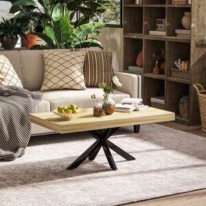 Borough Wharf Coffee Table Natural Wood 45cm H X 110cm W X 60cm D Borough Wharf Coffee Table Natural Wood 45cm H X 110cm W X 60cm D