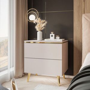Fairmont Park Nightstand AURORA II KASHMIR with LED lighting and legs cashmire 53cm H X 50cm W X 37cm D Fairmont Park Nightstand AURORA II KASHMIR with LED lighting and legs cashmire 53cm H X 50cm W X 37cm D