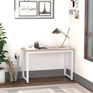 Symple Stuff 120cm W Rectangle Writing Desk Brown/White 76cm H X 120cm W X 60cm D Symple Stuff 120cm W Rectangle Writing Desk Brown/White 76cm H X 120cm W X 60cm D