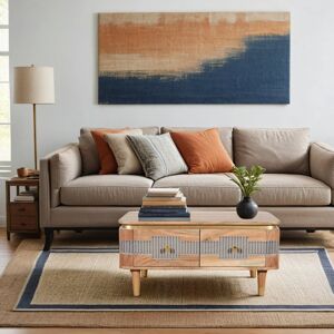 Fairmont Park Addisen Solid Wood Coffee Table with Storage Brown 40cm H X 50cm W X 85cm D Fairmont Park Addisen Solid Wood Coffee Table with Storage Brown 40cm H X 50cm W X 85cm D