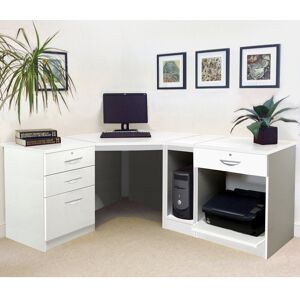 Zipcode Design Brie L-Shape Computer Desk White 72cm H X 184cm W X 141.9cm D Zipcode Design Brie L-Shape Computer Desk White 72cm H X 184cm W X 141.9cm D