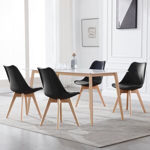 Norden Home 48cm H Upholstered Side Chair Black 82cm H X 42cm W X 42cm D Norden Home 48cm H Upholstered Side Chair Black 82cm H X 42cm W X 42cm D