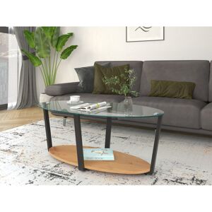 Ebern Designs Bryhana Floor Shelf Coffee Table Transparent 45cm H X 110cm W X 60cm D Ebern Designs Bryhana Floor Shelf Coffee Table Transparent 45cm H X 110cm W X 60cm D