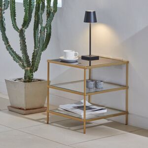 Fairmont Park Vicente Evelyn Side Table Brushed Gold 50cm H X 45cm W X 45cm D Fairmont Park Vicente Evelyn Side Table Brushed Gold 50cm H X 45cm W X 45cm D