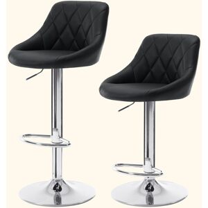 Metro Height-adjustable bar stool. Made of faux leather Black 38.5cm W X 38.5cm D Metro Height-adjustable bar stool. Made of faux leather Black 38.5cm W X 38.5cm D