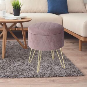 Canora Grey Velvet Dressing Table Stool Pink 36cm H X 31.5cm W Canora Grey Velvet Dressing Table Stool Pink 36cm H X 31.5cm W