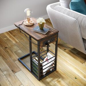 Borough Wharf Jackqueline Side Table Brown 149.86cm H X 76.2cm W X 127cm D Borough Wharf Jackqueline Side Table Brown 149.86cm H X 76.2cm W X 127cm D