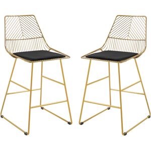Canora Grey Abduljalil 61cm Bar Stool Gold 95cm H X 46cm W X 56cm D Canora Grey Abduljalil 61cm Bar Stool Gold 95cm H X 46cm W X 56cm D