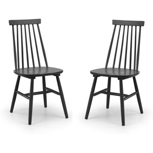 Marlow Home Co. Amaal Solid Wood Spindle Side Chair Black 92.5cm H X 44cm W X 53cm D Marlow Home Co. Amaal Solid Wood Spindle Side Chair Black 92.5cm H X 44cm W X 53cm D
