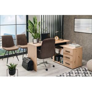 Ebern Designs Ama Large Oak And Black Corner Desk With Drawers – Industrial Home Office Desk For Study, Computer, And Laptop Use 75cm H X 160cm W X 55cm D Ebern Designs Ama Large Oak And Black Corner Desk With Drawers – Industrial Home Office Desk For Study, Computer, And Laptop Use 75cm H X 160cm W X 55cm D