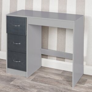 Ebern Designs Keeter Dressing Table Grey/Black 79.5cm H X 93cm W X 40cm D Ebern Designs Keeter Dressing Table Grey/Black 79.5cm H X 93cm W X 40cm D