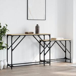 Borough Wharf Guin 100cm Console Table Sonoma Oak 75cm H X 100cm W X 28cm D Borough Wharf Guin 100cm Console Table Sonoma Oak 75cm H X 100cm W X 28cm D