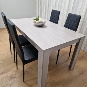 17 Stories Micha 4 - Person Dining Set Grey H75 x L140 x W80cm 17 Stories Micha 4 - Person Dining Set Grey H75 x L140 x W80cm