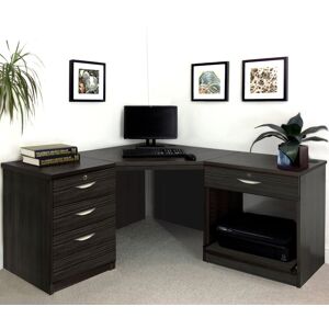 Ebern Designs Brelyn Corner Executive Desk Black Havana 72cm H X 201.9cm W X 154cm D Ebern Designs Brelyn Corner Executive Desk Black Havana 72cm H X 201.9cm W X 154cm D