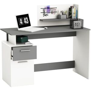 Ebern Designs Fidencia Computer Writing Desk With Storage White/Graphite Grey 110cm H x 121cm W x 55cm D Ebern Designs Fidencia Computer Writing Desk With Storage White/Graphite Grey 110cm H x 121cm W x 55cm D