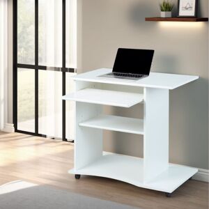 Ebern Designs Leming Computer Desk with Keyboard Tray White 75cm H X 80cm W X 50cm D Ebern Designs Leming Computer Desk with Keyboard Tray White 75cm H X 80cm W X 50cm D