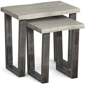 Ebern Designs Arlyn 2 Nest of Tables Grey 47cm H X 52cm W X 35cm D Ebern Designs Arlyn 2 Nest of Tables Grey 47cm H X 52cm W X 35cm D