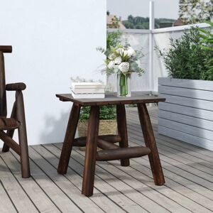 Alpen Home Side Table 49X49x50 Cm Solid Wood Spruce Brown 50cm H X 49cm W X 49cm D Alpen Home Side Table 49X49x50 Cm Solid Wood Spruce Brown 50cm H X 49cm W X 49cm D