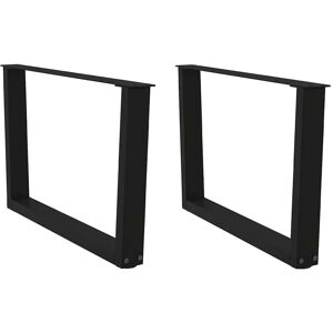 Symple Stuff Dining Table Legs V-Shape 2 Pcs Steel Black 43.3cm H x 70cm W Symple Stuff Dining Table Legs V-Shape 2 Pcs Steel Black 43.3cm H x 70cm W