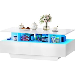 Metro Lane Coffee Table With 4 Drawers, Modern Centre Table White 104.39cm H X 228.6cm W X 139.7cm D Metro Lane Coffee Table With 4 Drawers, Modern Centre Table White 104.39cm H X 228.6cm W X 139.7cm D