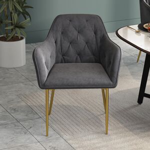 Etta Avenue Actaeon Upholstered Dining Chair Grey 86cm H X 63cm W X 59cm D Etta Avenue Actaeon Upholstered Dining Chair Grey 86cm H X 63cm W X 59cm D